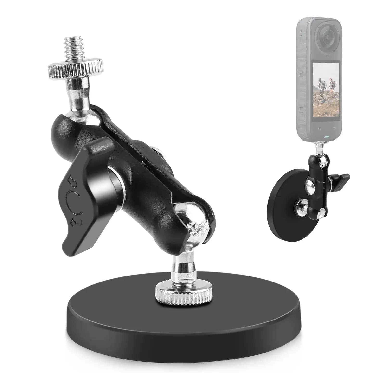 PULUZ Magnetic Pea-Style Clip Mount Holder For GoPro, Insta360, and DJI Action Cameras