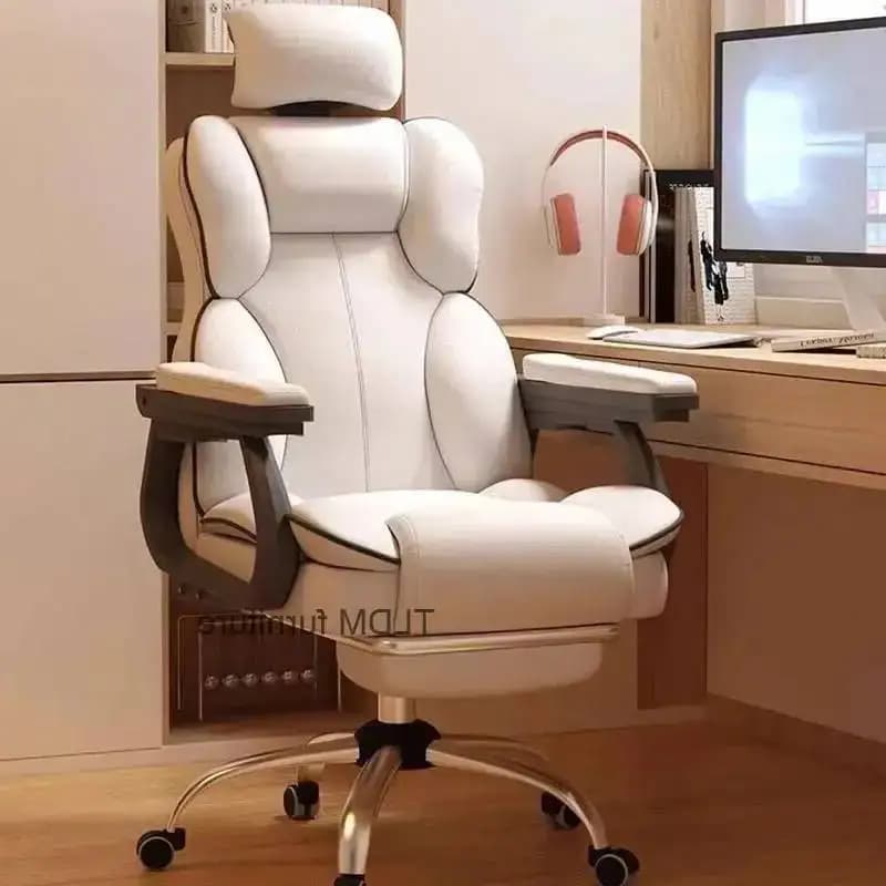 Sedia da studio Lavoro del computer Sedia ergonomica da ufficio pieghevole Sedia da gioco girevole Eegonomica Silla Designer Massaggio Oficina Furniture