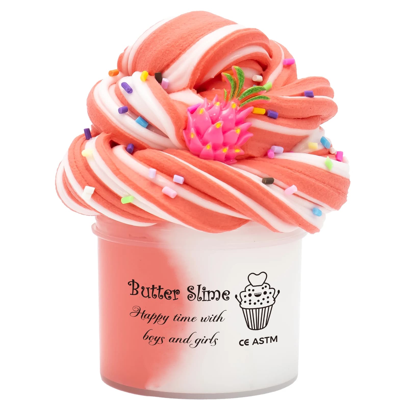 70ml Burro Soffice Melma Kit Frutta Gelato Melma Fai da Te Set Non Appiccicoso Super Morbido Fango Argilla Polimerica Giocattoli Regali di Compleanno