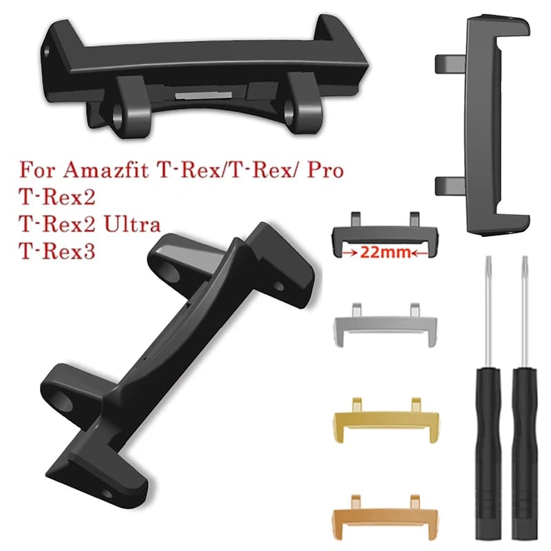 Connettore in metallo con strumento per Amazfit T-Rex 3 Adattatore cinturino orologio con asta a vite per T-Rex /T-Rex Pro/T Rex 2 Accessori Smartwatch