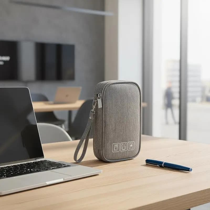Digital Accessories Organizer Bag - Portable Travel Pouch for Storing Cables, Chargers, and USB Power Adapters