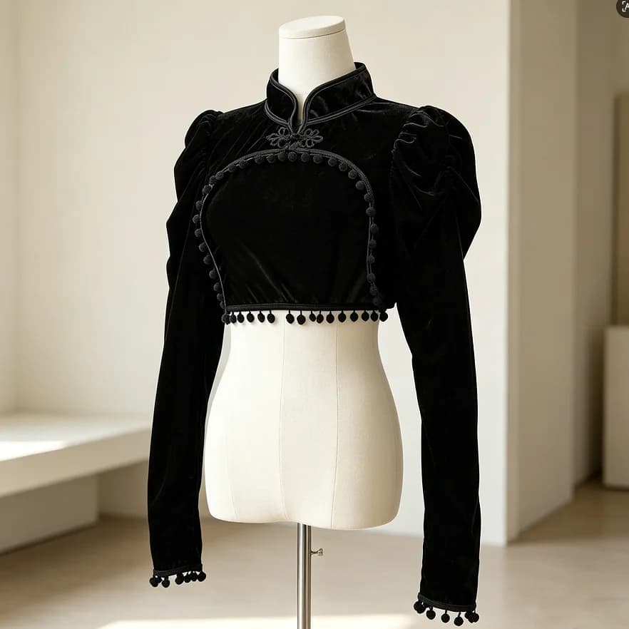 Retro Medieval Steampunk Jacket Bolero Tassel Stand Collar Short Top shrug Women Gothic Coat Long Sleeve Cosplay Slim Fit Coats