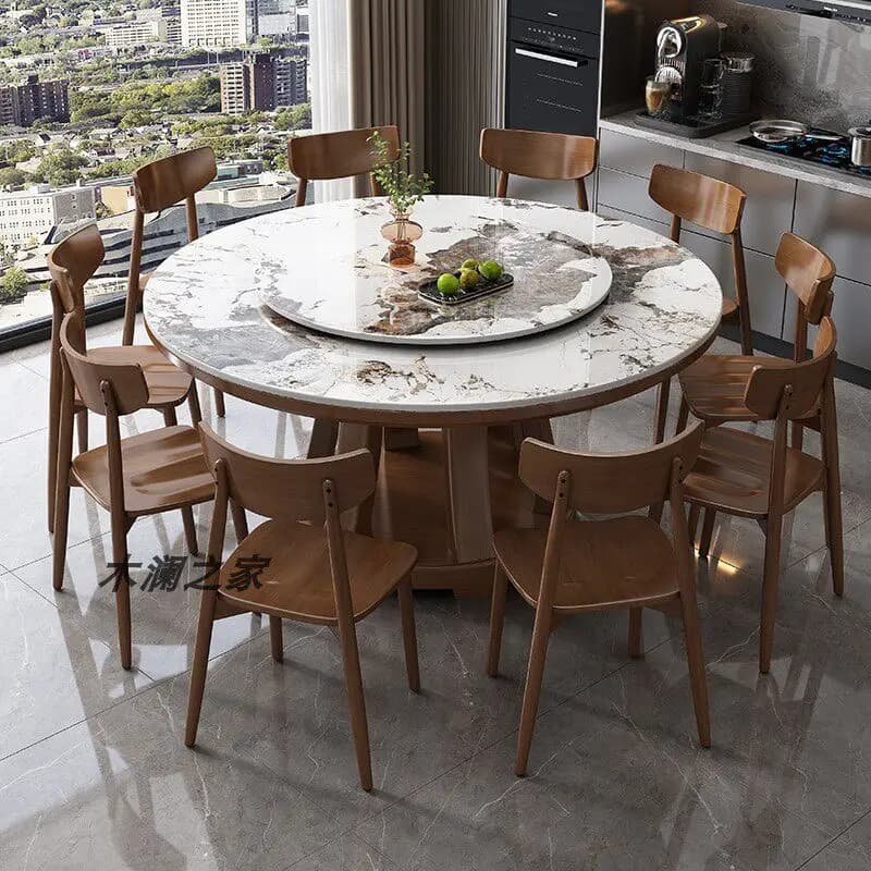 Gambe per Tavolo da Pranzo Moderne Salvaspazio, Tavolo Rotondo in Marmo, Arredamento Casa, Stile Nordico di Lusso Minimalista