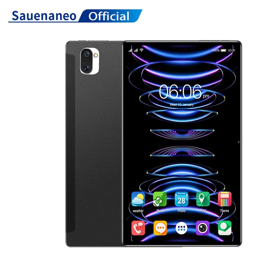 2025 Nuovo-Tablet Sauenaneo Tablet A105 da 10,1 pollici -Android 11 64GB Octa core Touchscreen WIFI Supporto 3G Telefono Doppia fotocamera