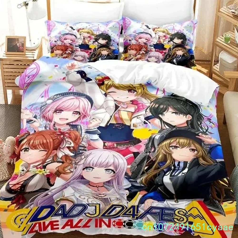 3D Print Anime D4DJ All Mix Bedding Set Bedroom Soft Modern Bedspreads Comefortable Kids Duvet Cover Quilt Cover And Pillowcase