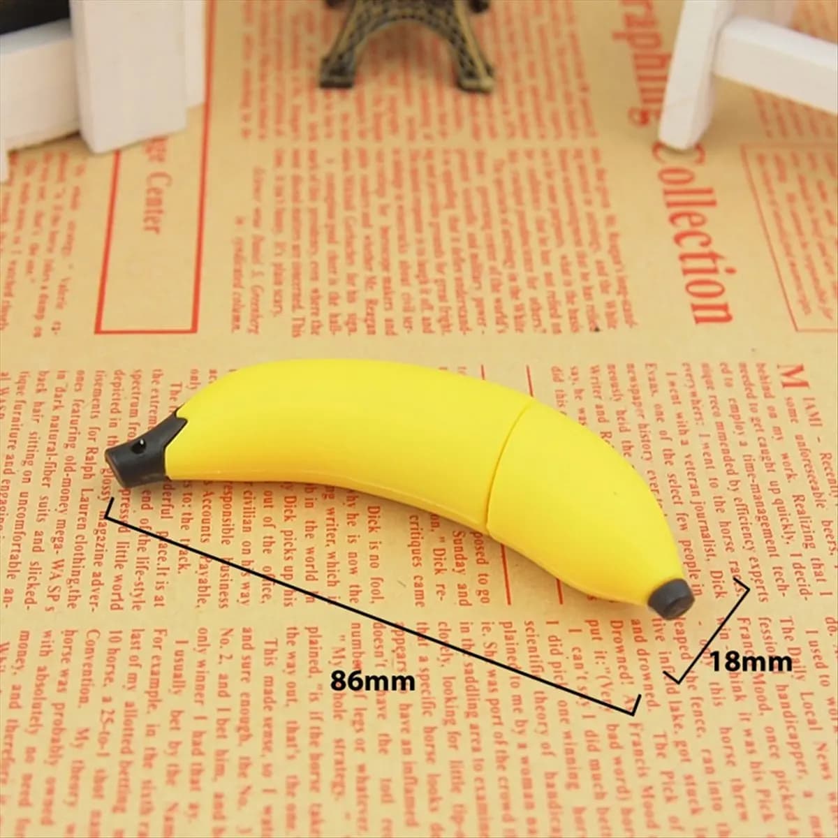 A64I Banana Fruit USB 2.0 Flash Drives 64GB Cute Pen Drive 64G Gift Usb Stick Gifts for Kids