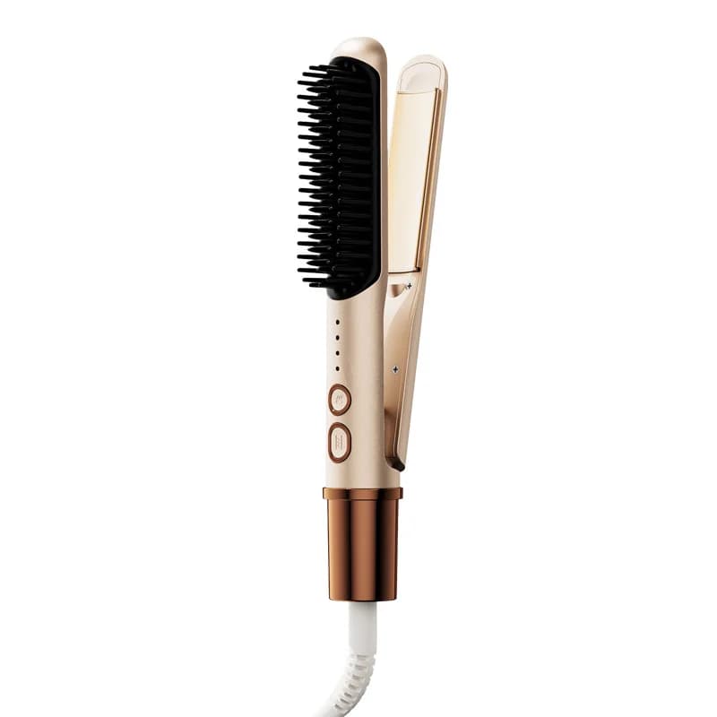 Hot Selling Women's Sprinkle Iron Brush LCD Display Ceramic heated electric ion hair comb
