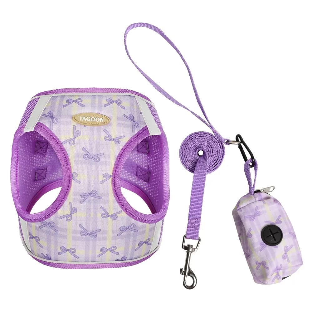 Breathable Dog Harness Leash Adjustable Reflective Cat Harnesses Vest Soft Wear-resistant Pet Chest Harness Puppy