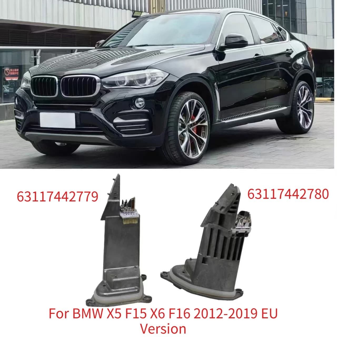 Headlight DRL Module Full LED 63117442779 63117442780 For BMW X5 F15 X6 F16 2012-2019 EU Version Direct Repair Replacemnet Parts
