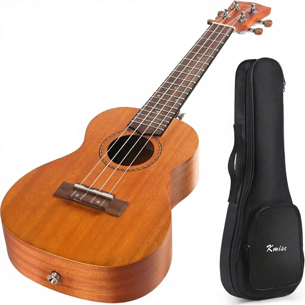 Concert Ukulele 4-String Starter Kit Mahogany 23 Inch Beginners Gig Bag Tuner Strap String Instruction Booklet