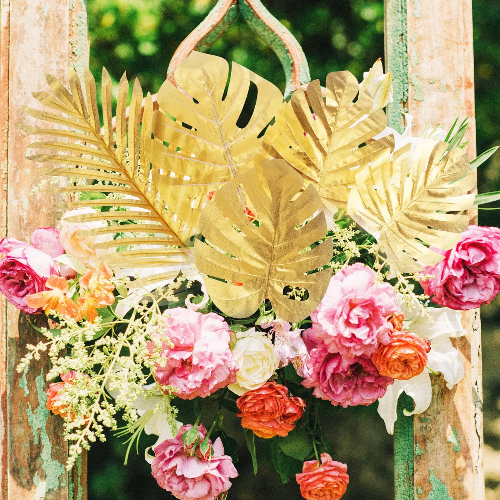 20Pcs Artificial Monstera Leaves Exquisite Palm Leaf Wedding Fake Plant Decor Tropical Party Supplies Artificial Monstera Leaves