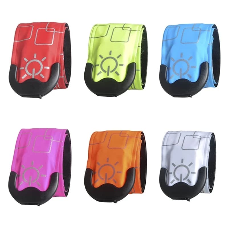 Bracciale luminoso a LED per corsa notturna, bracciale schiaffo, cinturino luminoso ricaricabile