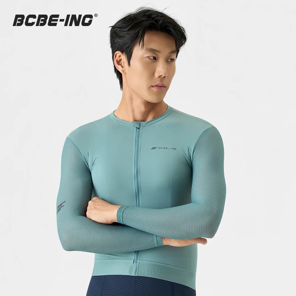 BCBE-ING Lightweight Cycling Jersey Long Sleeve Breathable Mesh Fabric Bicycle Clothes Quick Dry Bicycle Clothing Road Shirts