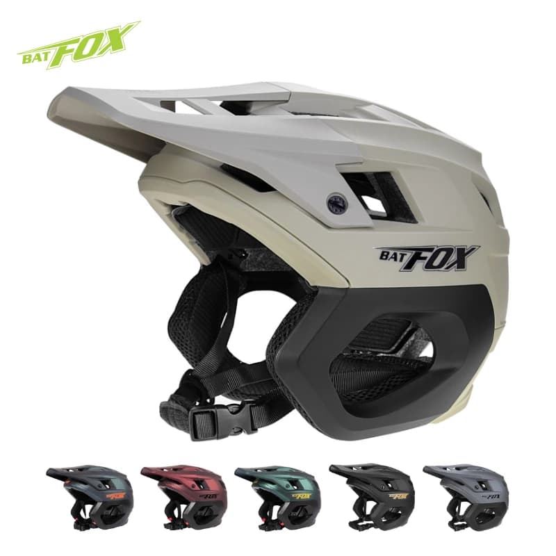 BATFOX casco da Mountain Bike per uomo equipaggiamento di protezione per bicicletta di sicurezza casco bicicleta casco da discesa per Mountain Bike