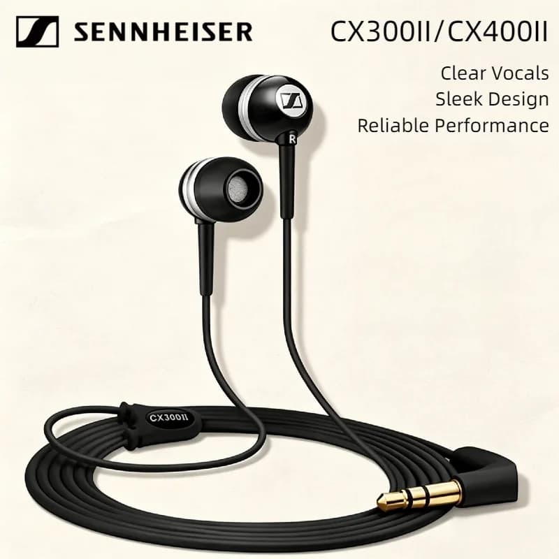 Sennheiser CX300II CX400II Auricolari cablati Cuffie intrauricolari Suono Hifi con bassi profondi per PC Laptop Smartphone Lettore MP3