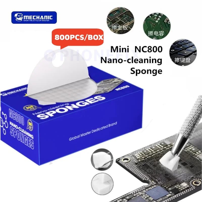 Meccanico NC800 Nano Spugna Pinzetta antimagnetica Dispenser per bottiglie di alcol per la pulizia della scheda madre Set di strumenti di riparazione di telefoni cellulari