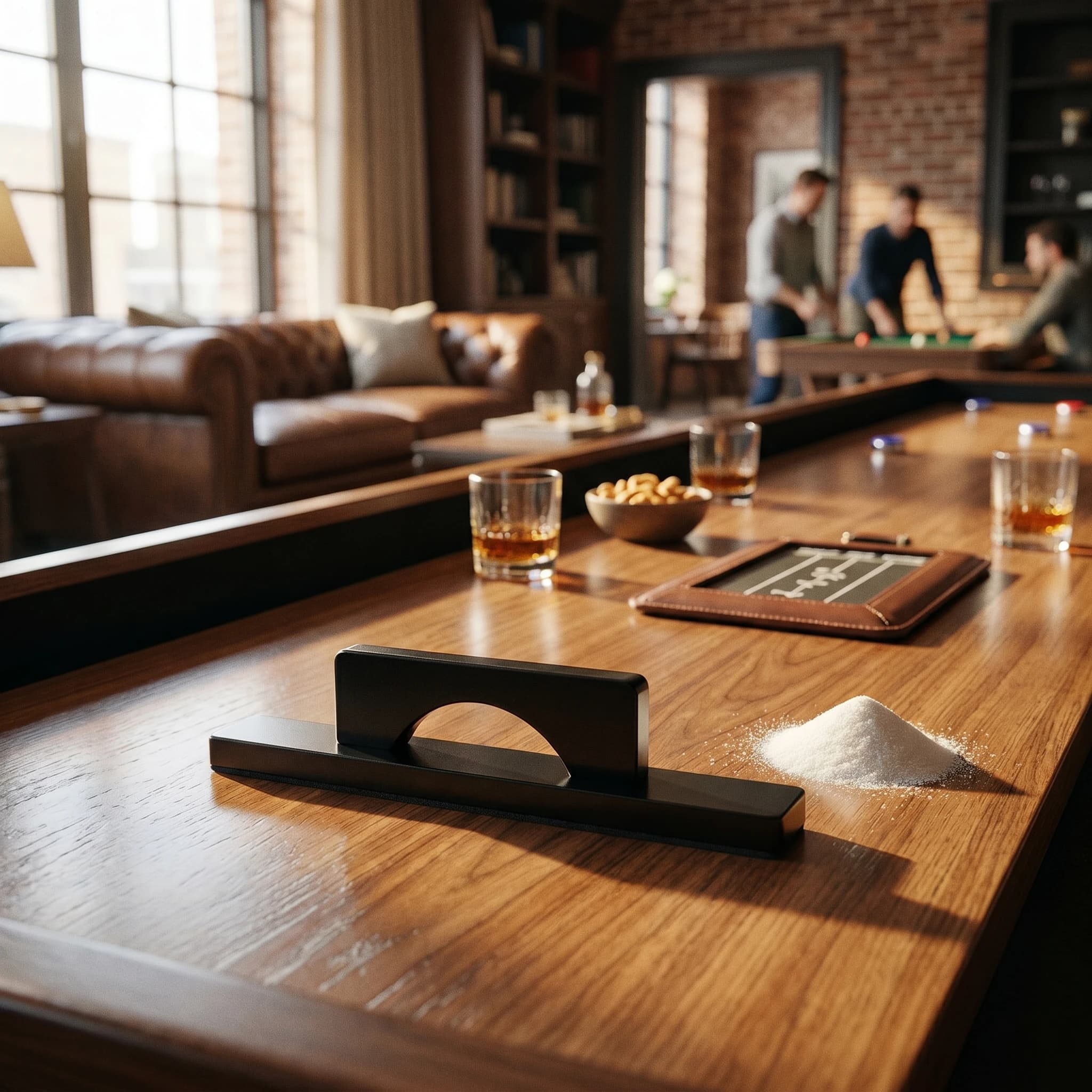 Spazzola in Legno Massello per Shuffleboard, Strumento di Manutenzione Sicuro sulle Superfici, Attrezzatura Ricreativa Facile da Pulire