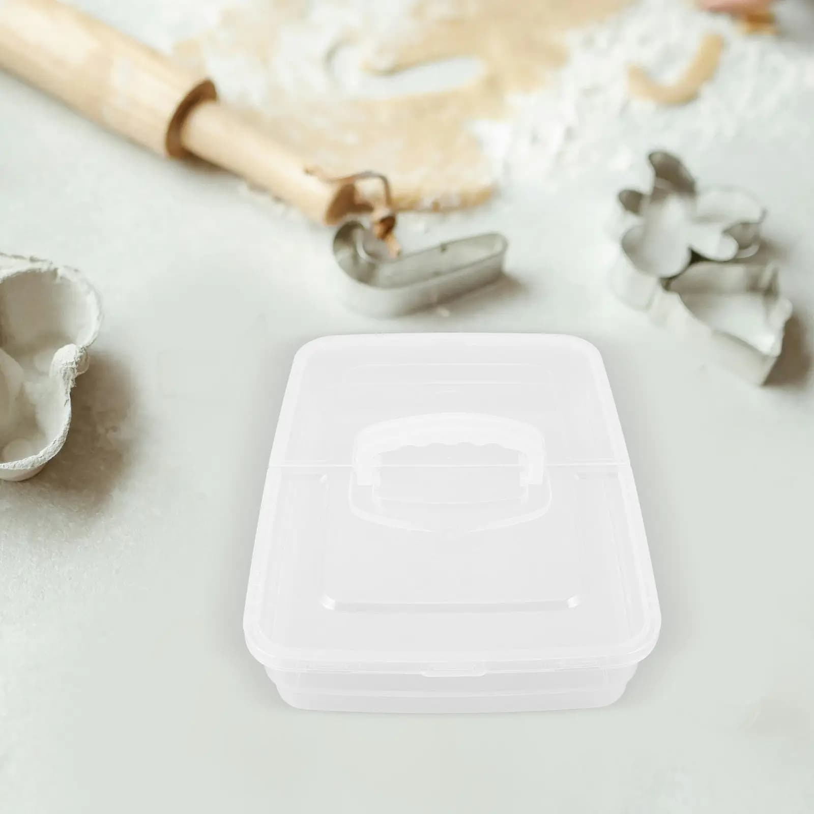 Contenitore Riutilizzabile per Lievitazione Impasto Pizza, Design Impilabile con Coperchio Ermetico e Manico Robusto per una Lievitazione Ottimale dell'Impasto
