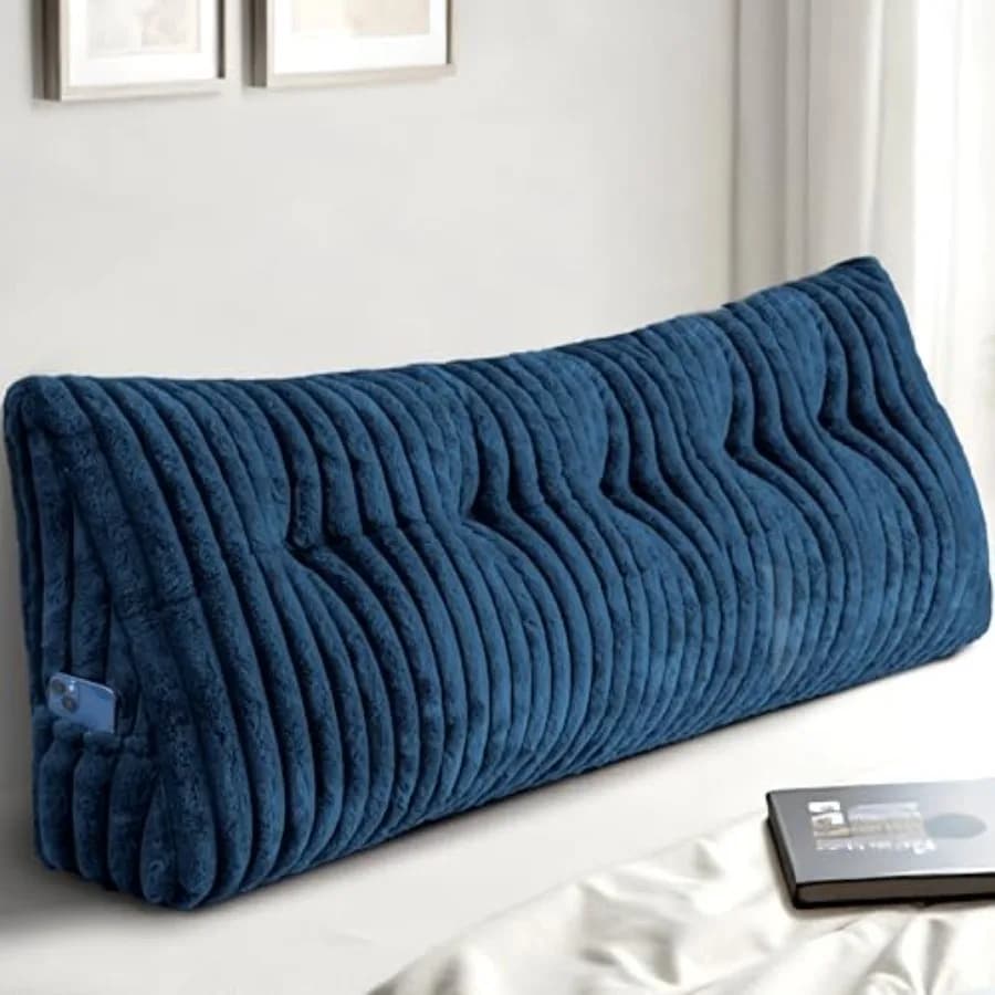 Headboard Pillow Triangular Wedge Pillow Headboard Cushion Headboards Reading Pillows Backrest Pillows for Sitting in Bed or Wo