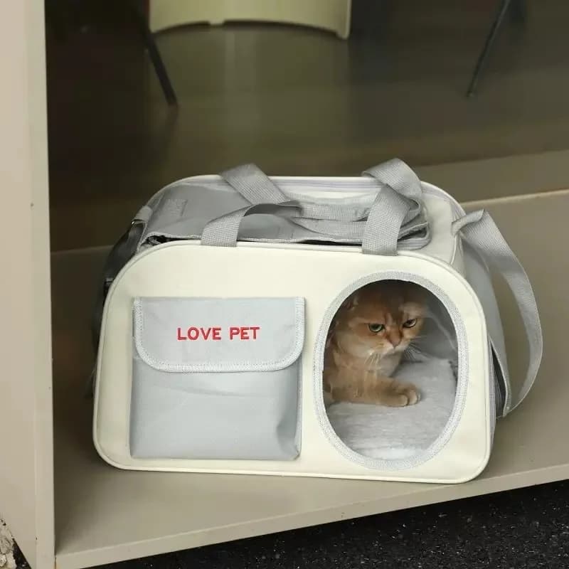 Breathable Mesh Pet Airplane Carrier 0-6kg Cat Dog Foldable Large Capacity Handbag for Outdoor Travel Pet Supplies