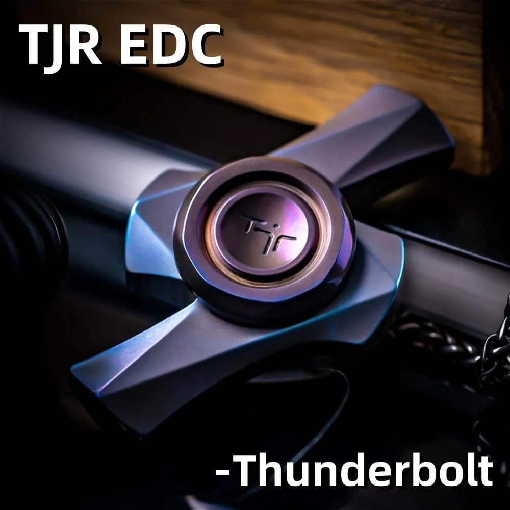 TJR EDC Thunderbolt Fidget Spinner Fidget Giocattoli per adulti Accessori da scrivania Gadget per alleviare l'ansia Disegni originali Giroscopio