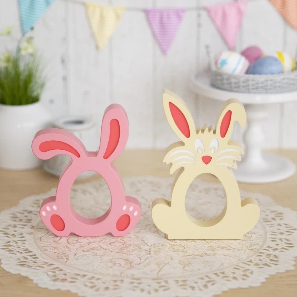 Stampi Antiaderenti a Forma di Coniglio Pasquale, Resistenti al Calore, in Silicone Flessibile, per Creazioni Fai-da-Te, Stampi in Resina Epossidica a Forma di Coniglio Cavo
