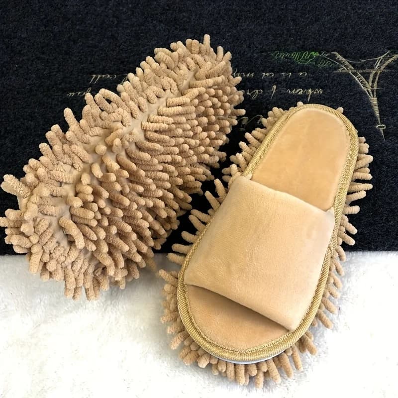 1 Pair Microfiber Dust Mop Slippers Lazy Quick Cleaning Floor Cleaning Slipper Washable Home Shoes Home Bathroom Cleanning Tools