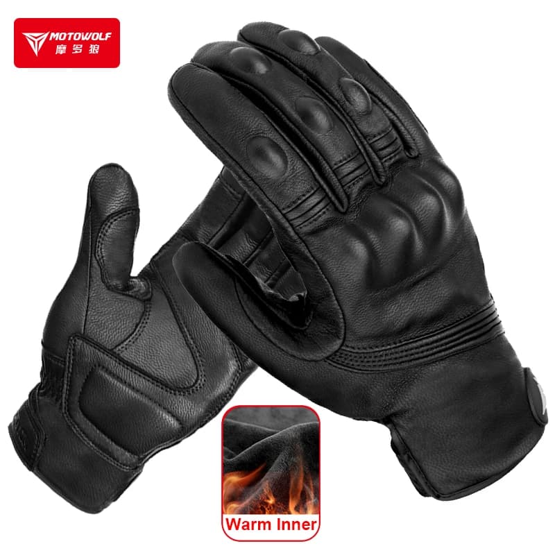 Guanti da moto caldi Guanti interni termici invernali in pelle Donna Uomo Invierno Luvas Hombre Hiver Guante Touch Screen Indossabile