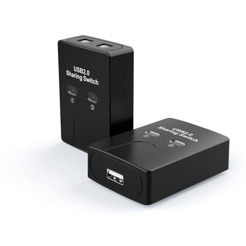 Dispositivo di condivisione stampante USB Dispositivo di condivisione stampante 2 in 1 uscita Convertitore hub splitter di commutazione KVM manuale a 2 porte Plug And Play