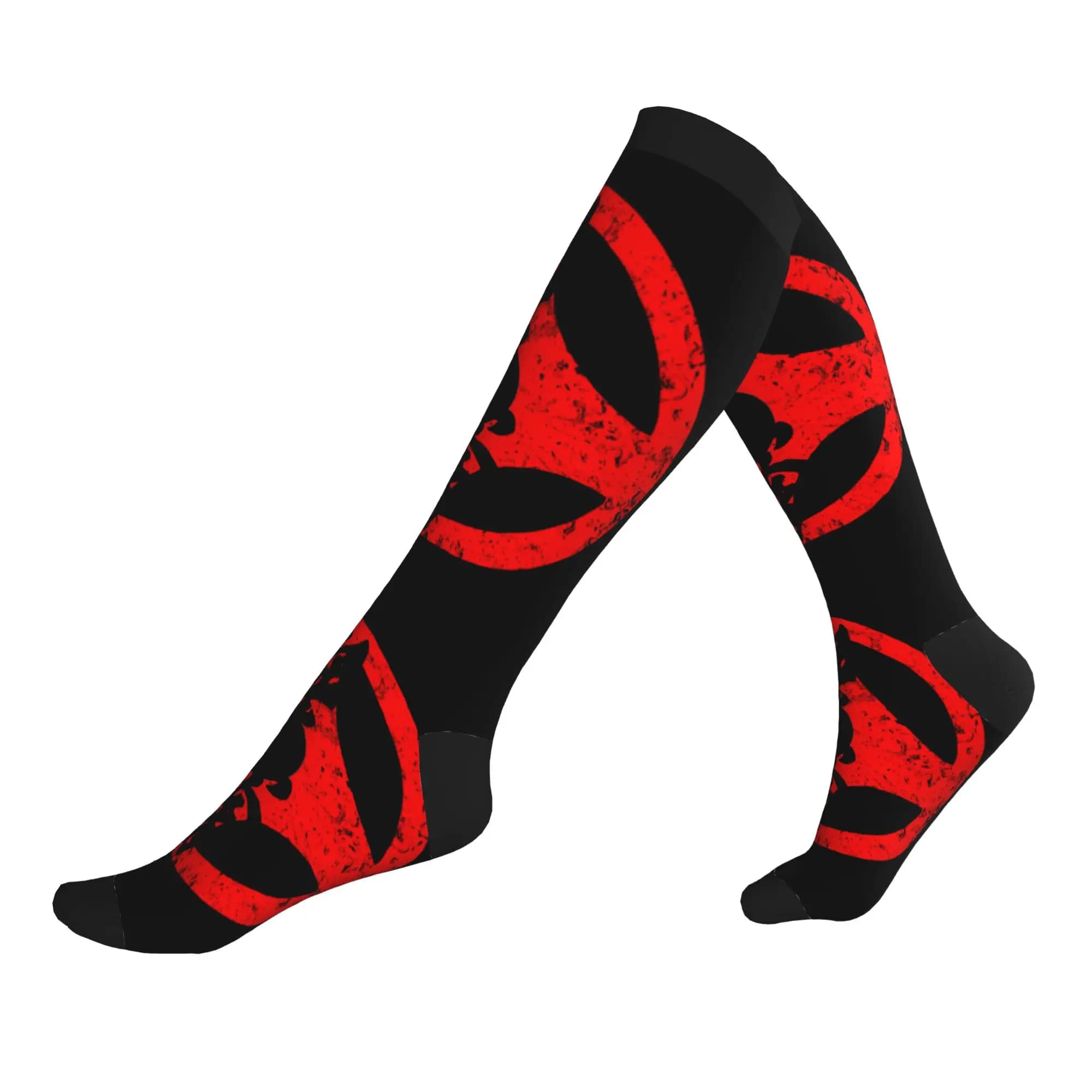 Fun Printed Kyokushin Karate Lesson Socks for Women Men Stretchy Summer Autumn Winter Sports Compression Socks