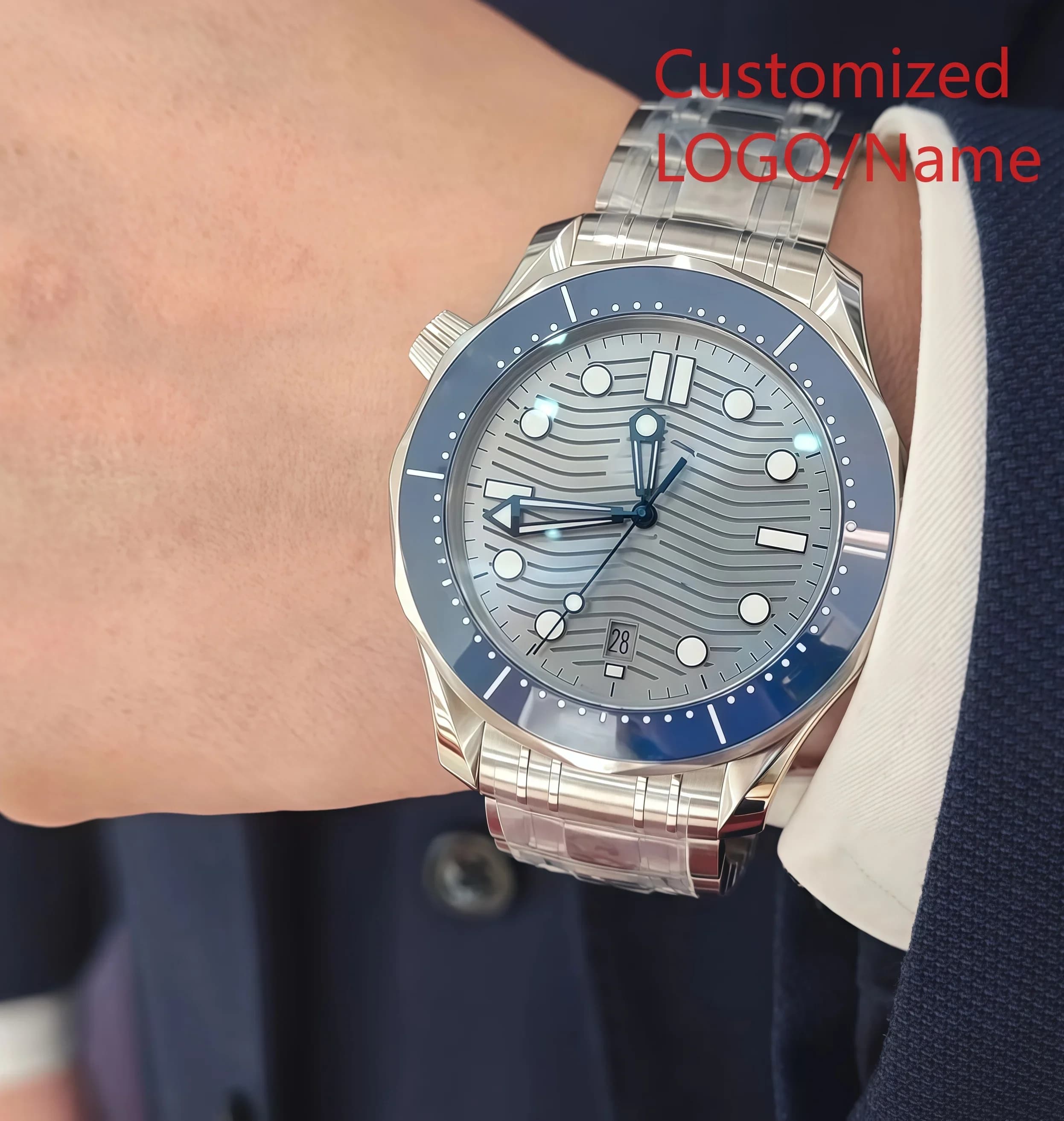 A186. Store Customized Watches 40mm Men's Automatic 904L Stainless Steel Luxury Watch