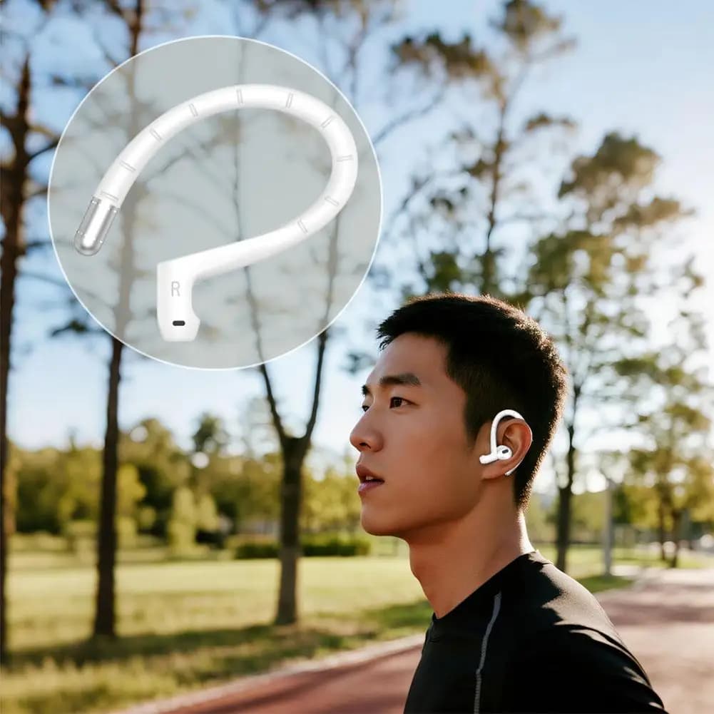 Per Airpods 1/2/3/4/pro/pro 2 Anti-perso Gancio per l'orecchio Adattatore per auricolare Bluetooth Gancio per l'orecchio in silicone Sport Auricolare Auricolari Supporto