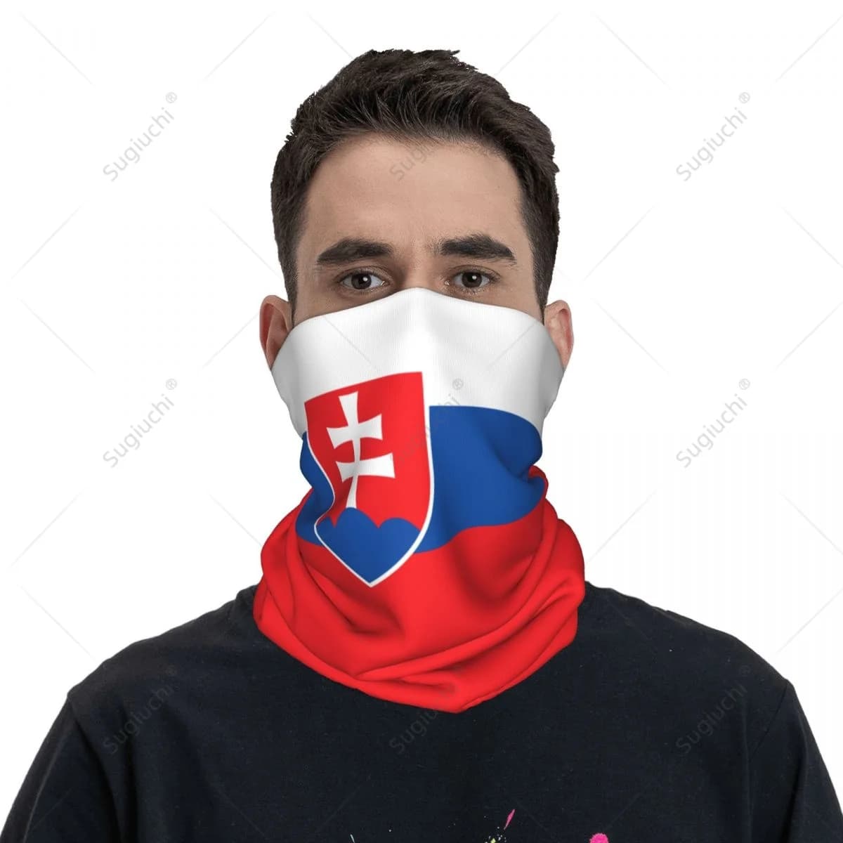 Fazzoletto da collo unisex con bandiera della Slovacchia, sciarpa, collo, maschera, sciarpe, scaldacollo, bandana senza cuciture, copricapo, ciclismo, escursionismo