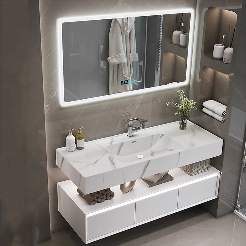 Armadietto impermeabile Organizzatore unico Cassetti a specchio grandi Armadietto da bagno Deposito moderno in legno Vestidores Mobili unici
