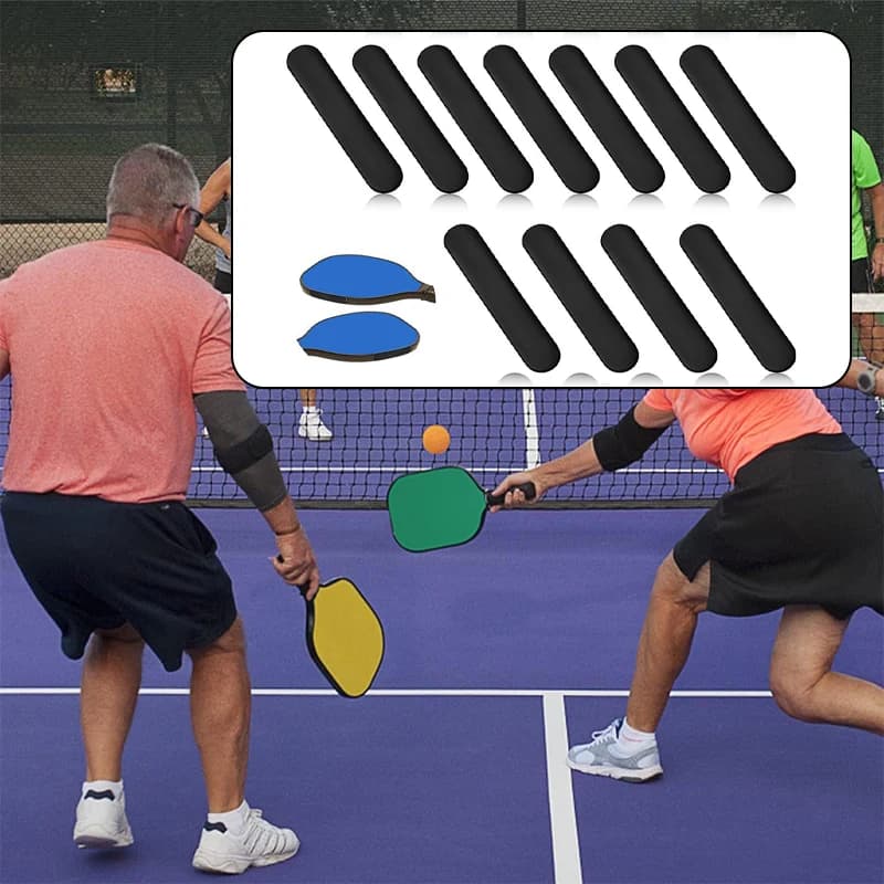 10 Pezzi di Protezioni Riutilizzabili per Bordi Racchetta, Accessori per Aumentare la Velocità dello Swing, Nastro Adesivo Flessibile Pesante per Pickleball