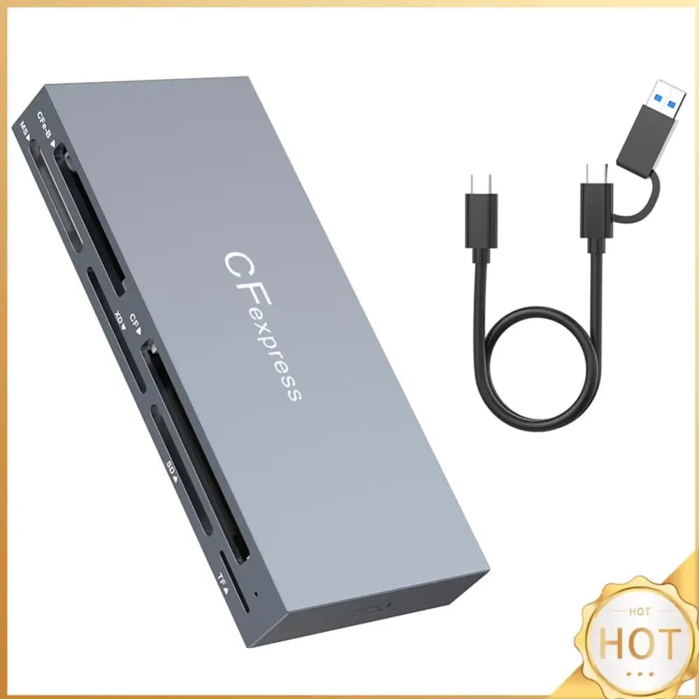 Lettore di schede CFexpress tipo B/CF/XD/MS/SD/TF CF Express B 6 in 1 Adattatore hub scheda da 10 Gbps con cavo per sistema operativo Windows XP
