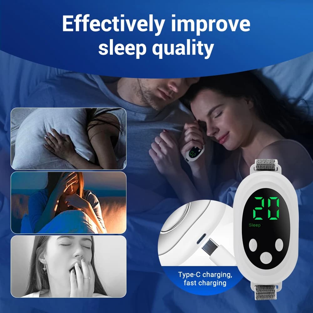 Strumento per il sonno intelligente a microcorrente portatile Aiuto per il sonno Allevia lo stress Ansia Insonnia Migliora il sonno Impulso del palmo Aiuto per il sonno