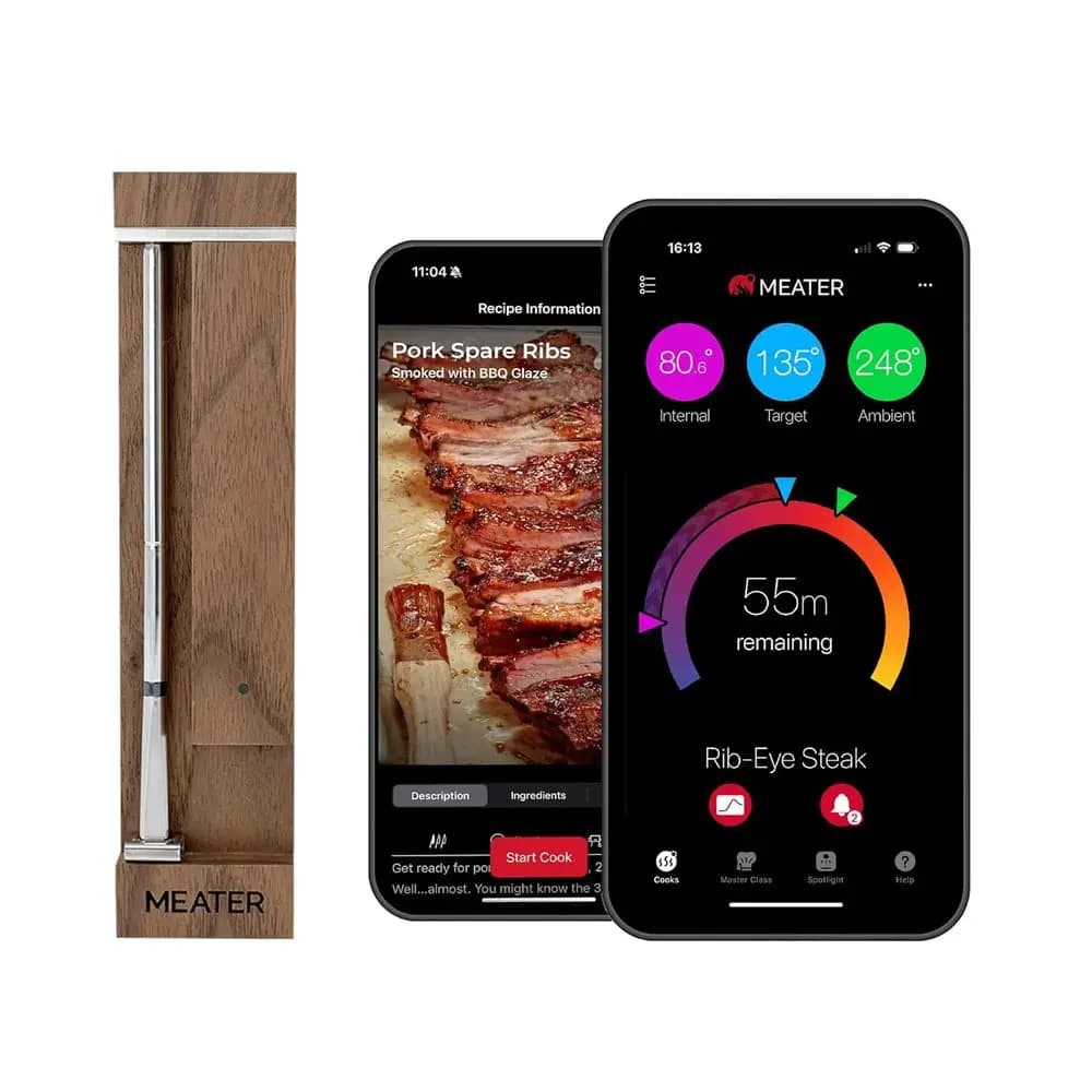 Termometro Digitale per Carne a Lungo Raggio: 1000 ° Resistente al calore per barbecue, forno, grill, affumicatore, friggitrice ad aria, friggitrice a immersione