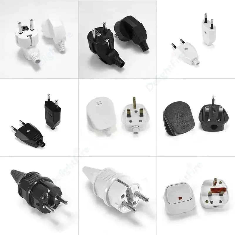 Adattatore spina EU/UK/US/AU 16A prese di ricambio maschio ricaricabile Schuko presa elettrica connettore UE per cavo di prolunga di alimentazione