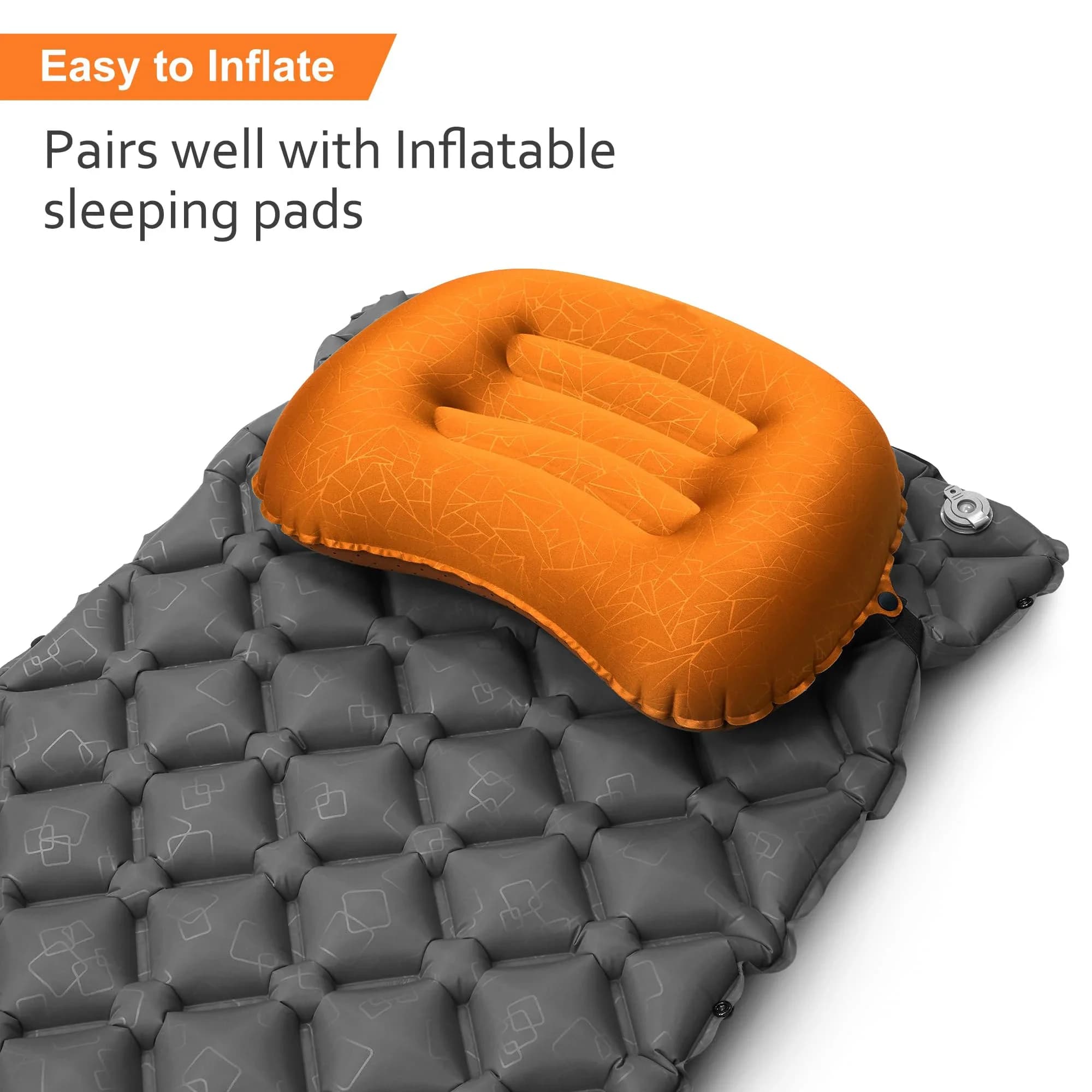 1PC Ultralight Inflatable Camping Travel Pillow-Compressible Comfortable for Neck & Lumbar Support While Camp Hiking Backpacking