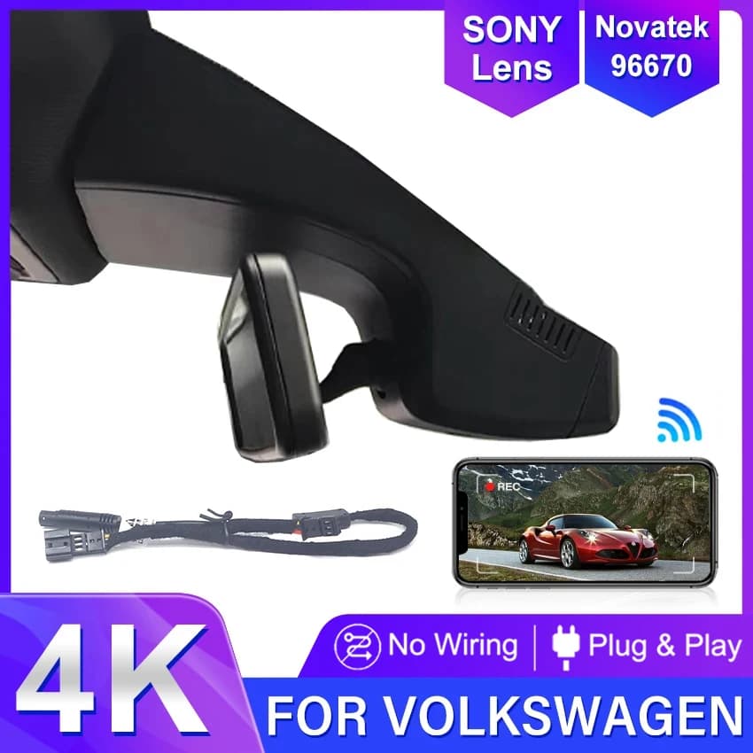 Plug and play DashCam For Volkswagen VW id4 id6 id5 ID.4 ID.5 ID.6 id 4 5 Dash Cam Camera UHD Auto Dvr Easy to Install
