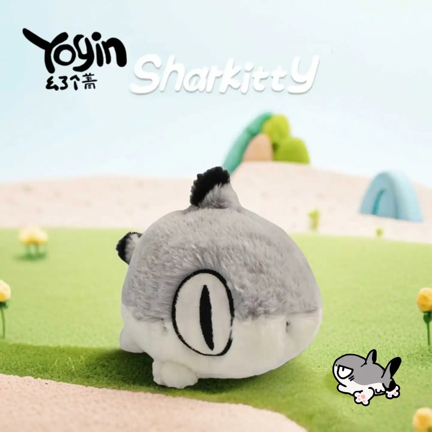 Shark Cat Plush Toy 20cm Cute Soft Stuffed Animal Doll Bag Charm Decoration Kawaii Plushie Birthday Gift For Fans Collector