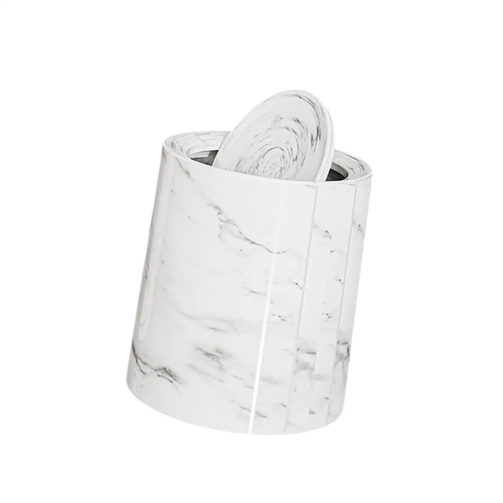 Cestino per Rifiuti con Coperchio Girevole Effetto Legno, Contenitore per Spazzatura per Bagno, Studio, Toilette, Ufficio, Cucina