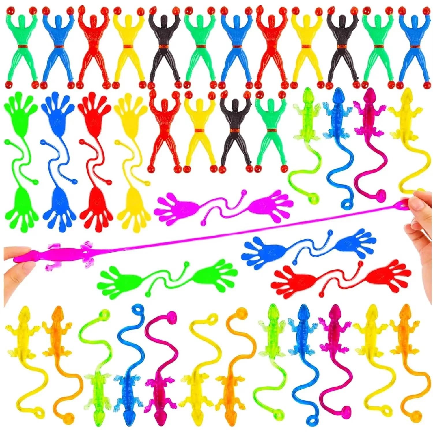 10/20 Pz Divertente Appiccicoso Arrampicata A Parete Uomini Giocattoli per I Bambini Mani Appiccicose Lucertola Divertimento Agitarsi Giocattoli Goodie Bag Stuffers per bambini