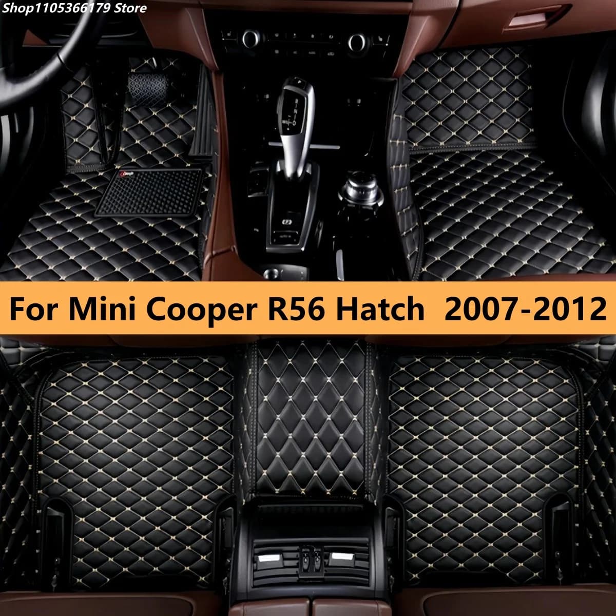 Tappetini Auto Personalizzati per Mini Cooper R56 Hatchback 2007-2012, Accessori Auto per Uomo e Donna