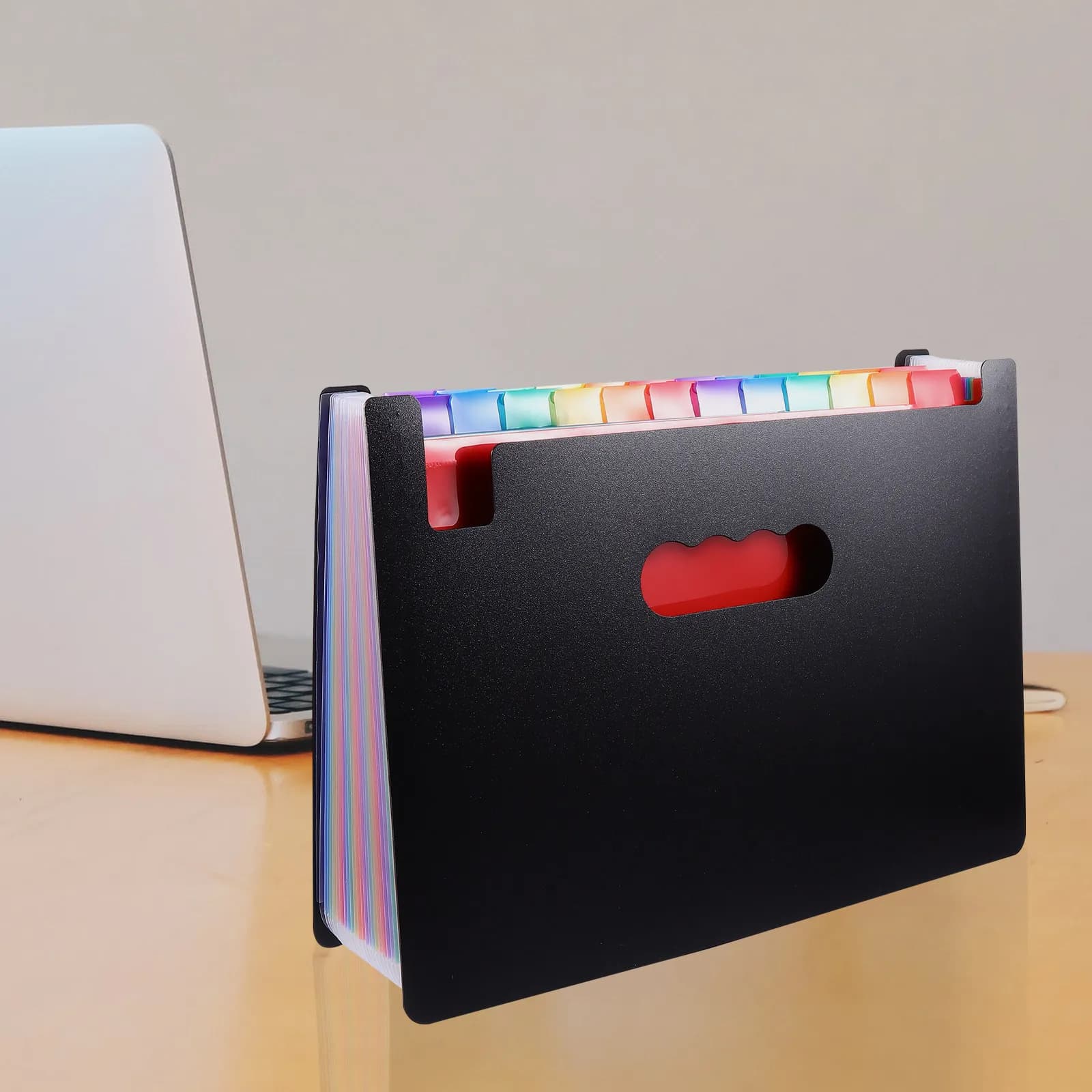 Organizzatore di Documenti Multistrato a 24 Scomparti in Plastica Resistente per Documenti, Lettere, Foto e Carte, Efficiente per Ufficio e Aula