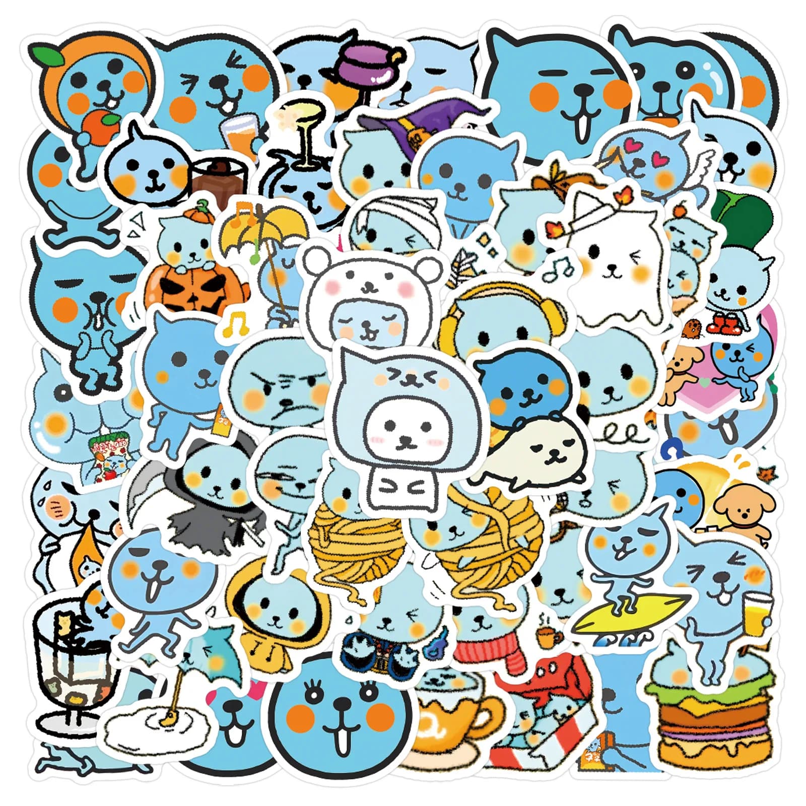 105 pezzi adesivi Kawai Qoo simpatici decalcomanie Queer Qoo per telefono laptop valigia notebook skateboard adesivi impermeabili