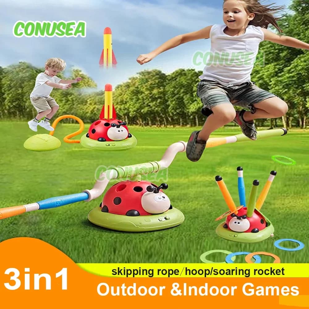 Giocattoli sportivi per bambini 3 in 1 Macchina per saltare la corda Ghiera Gioco Giocattolo di addestramento Giochi per interni ed esterni per bambini Apprendimento di giocattoli educativi