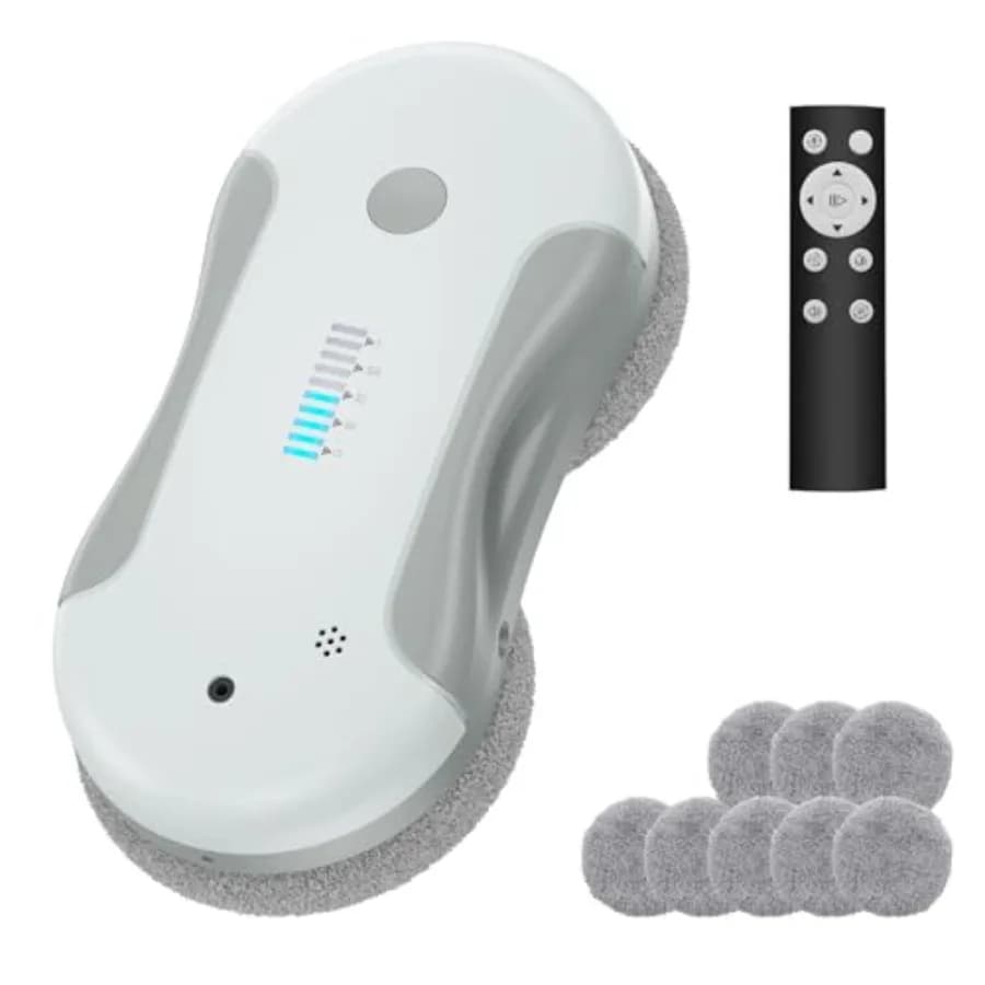 Robot per la Pulizia dei Vetri 5800Pa, Robot Intelligente per la Pulizia delle Finestre con Doppio Spray d'Acqua da 80ml, Pianificazione del Percorso e Rilevamento dei Bordi