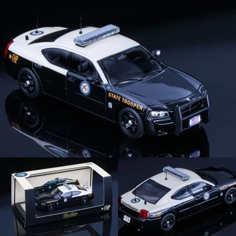 Rollin 1/64 Dodge Charger Florida Highway Patrol FHP Diecast Car Model Alloy Simulation Collection Toy Gift For Boys#peetyeee